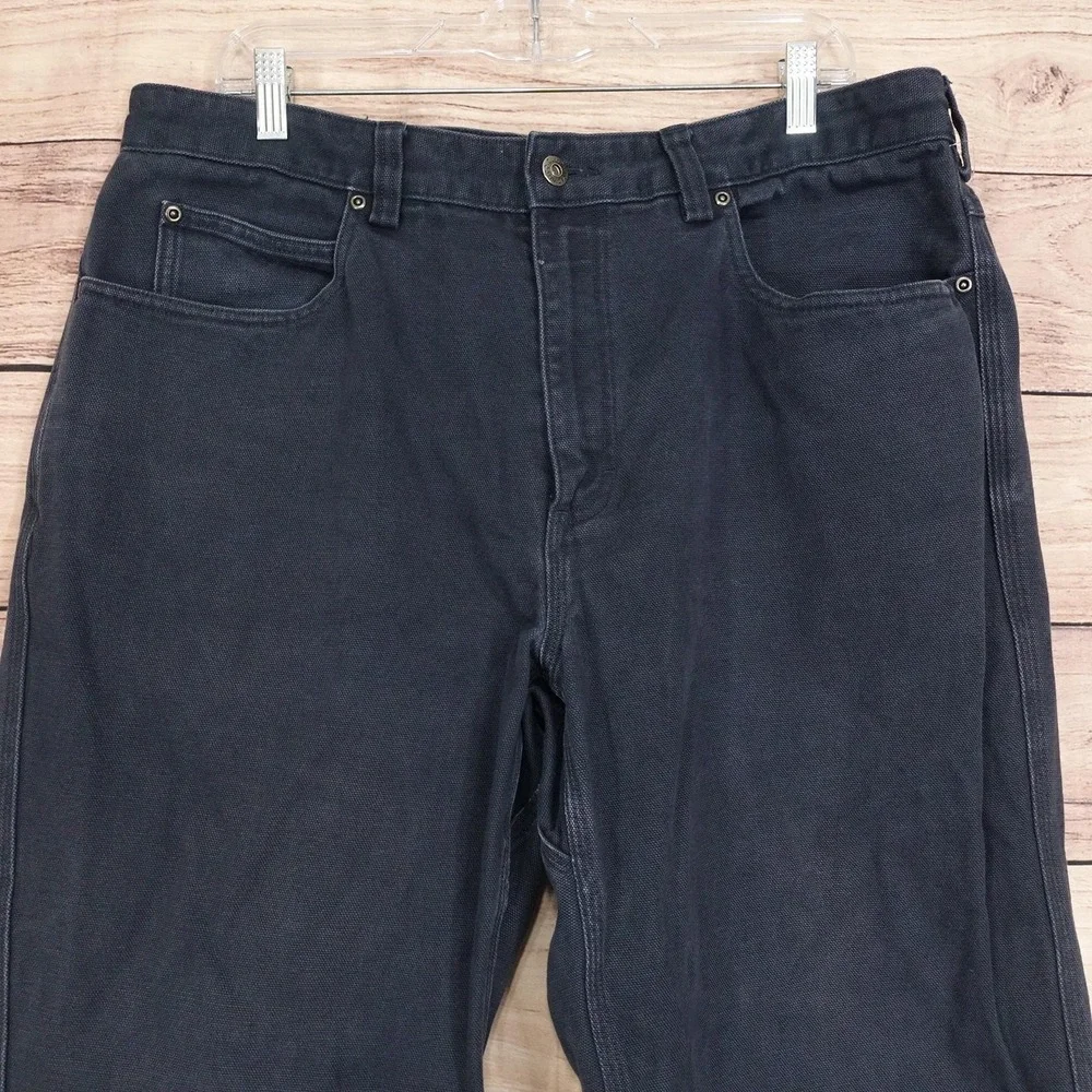 Duluth Trading Co Canvas Pants Mens 38x30 Blue Relaxed Fit Workwear